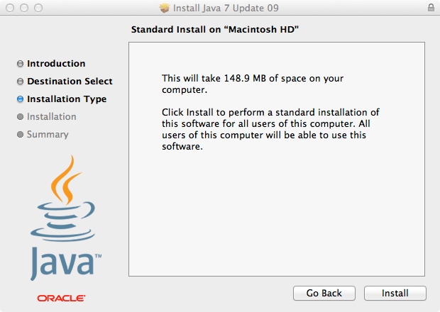 Oracle Java installer